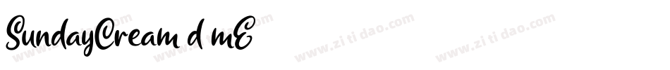SundayCream-d1mE字体转换