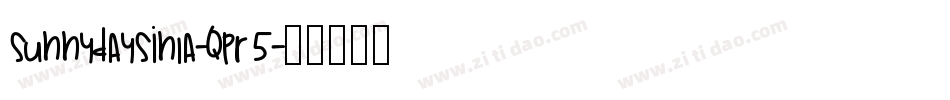 Sunnydaysinla-qpr5字体转换
