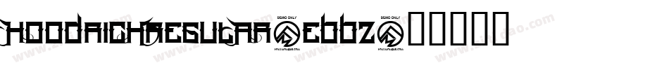 HoodrichRegular-EBBz字体转换
