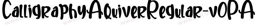 CalligraphyAquiverRegular-v0PA字体转换