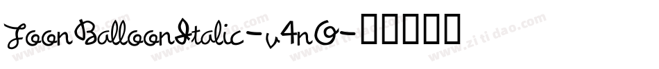 ToonBalloonItalic-v4nO字体转换