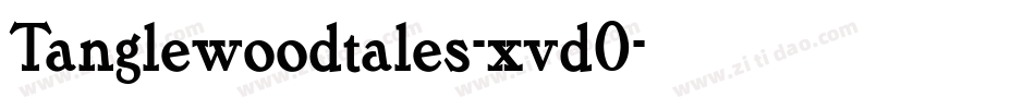 Tanglewoodtales-xvd0字体转换