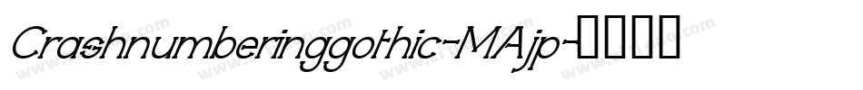 Crashnumberinggothic-MAjp字体转换
