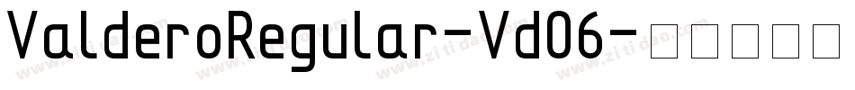 ValderoRegular-Vd06字体转换