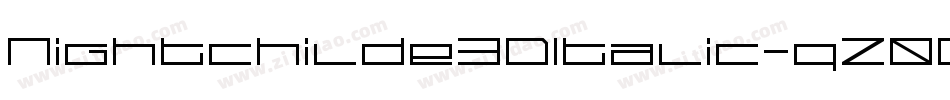 Nightchilde3DItalic-qZ0D1字体转换
