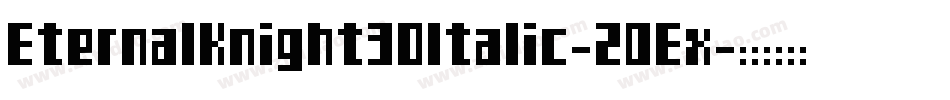 EternalKnight3DItalic-Z0Ex字体转换