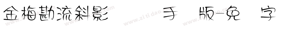 金梅勘流斜影国际码手机版字体转换
