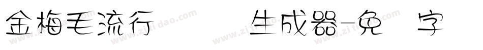 金梅毛流行国际码生成器字体转换