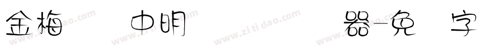 金梅简体中明国际码转换器字体转换