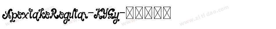 ApexlakeRegular-KYGy字体转换