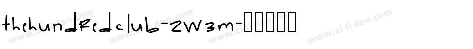 Thehundredclub-Zw3m字体转换