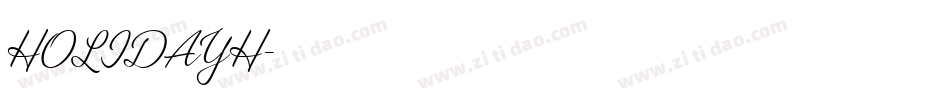HOLIDAYH字体转换