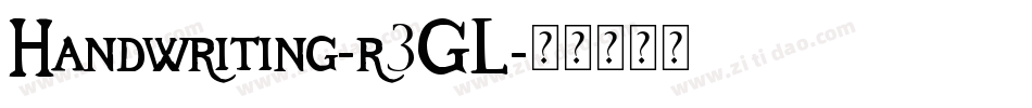 Handwriting-r3GL字体转换