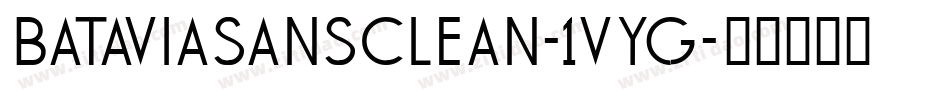 Bataviasansclean-1vYg字体转换