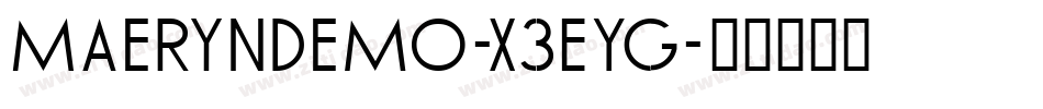 MaerynDemo-X3EYg字体转换
