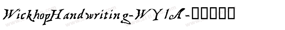 WickhopHandwriting-WYlA字体转换
