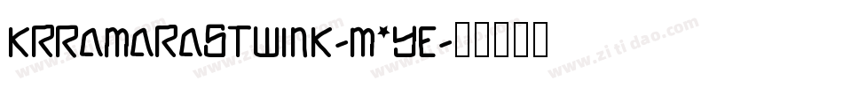 KrRamarasTwink-M7ye字体转换