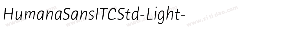 HumanaSansITCStd-Light字体转换
