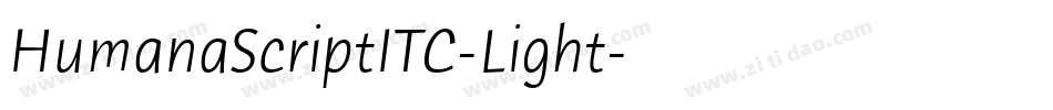 HumanaScriptITC-Light字体转换