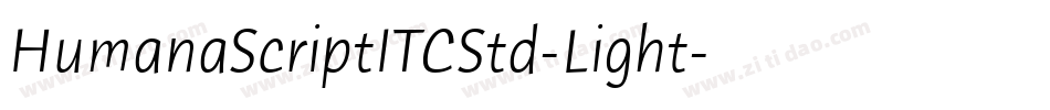 HumanaScriptITCStd-Light字体转换