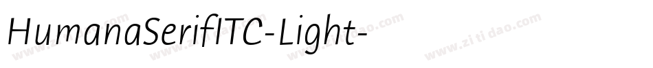 HumanaSerifITC-Light字体转换