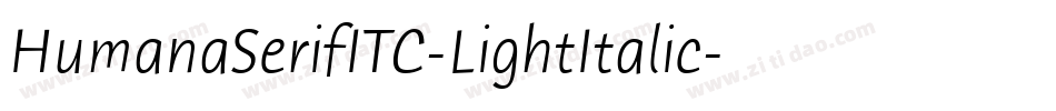 HumanaSerifITC-LightItalic字体转换