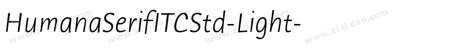 HumanaSerifITCStd-Light字体转换