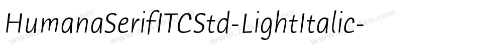 HumanaSerifITCStd-LightItalic字体转换