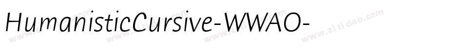 HumanisticCursive-WWAO字体转换
