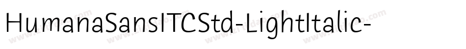 HumanaSansITCStd-LightItalic字体转换