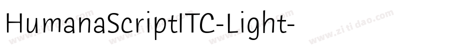 HumanaScriptITC-Light字体转换