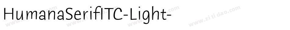 HumanaSerifITC-Light字体转换