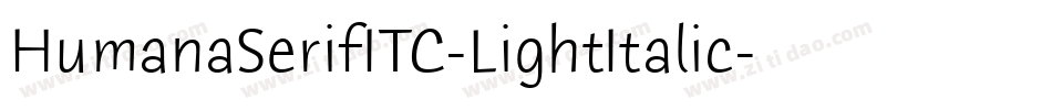 HumanaSerifITC-LightItalic字体转换
