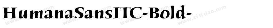 HumanaSansITC-Bold字体转换