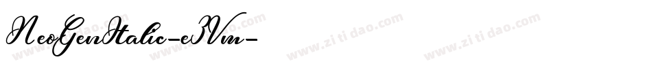 NeoGenItalic-e3Vm字体转换