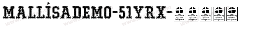 MallisaDemo-51yRx字体转换