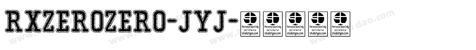 RxZerozero-jyj字体转换 RxZerozero-jyj字体转换