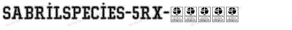 SabrilSpecies-5Rx字体转换