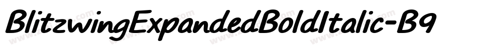 BlitzwingExpandedBoldItalic-B9q5字体转换