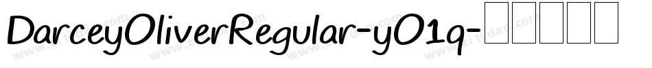DarceyOliverRegular-yO1q字体转换