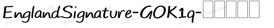 EnglandSignature-GOK1q字体转换