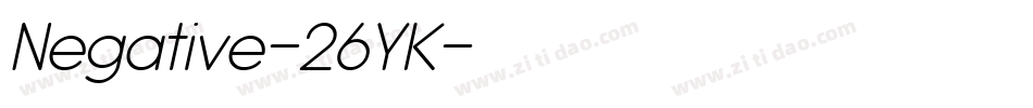 Negative-26YK字体转换 Negative-26YK字体转换