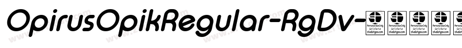 OpirusOpikRegular-RgDv字体转换