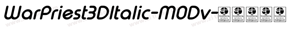 WarPriest3DItalic-M0Dv字体转换