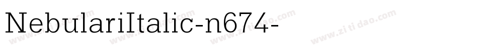 NebulariItalic-n674字体转换