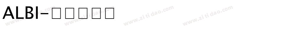 ALBI字体转换