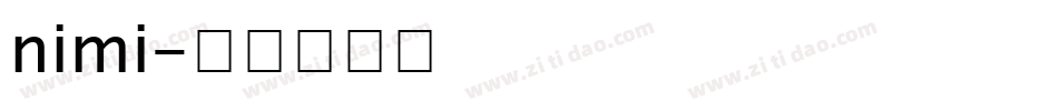 nimi字体转换