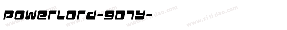PowerLord-9D7y字体转换