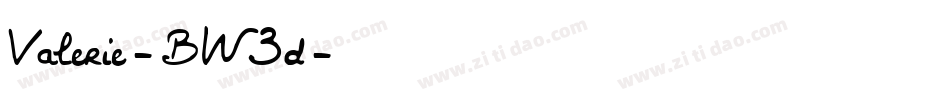 Valerie-BW3d字体转换
