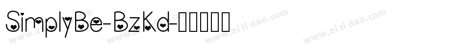 SimplyBe-BzKd字体转换
